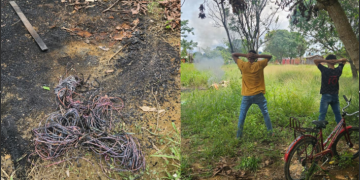 MACHADINHO D’OESTE — Polícia Militar prende dois suspeitos por furto e queima de fios em via pública