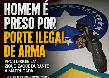 MACHADINHO: Homem é preso por porte ilegal de arma após dirigir em zigue-zague durante a madrugada