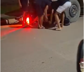 MACHADINHO: Jovem perde o controle de motocicleta ao tentar empinar e sofre grave acidente na madrugada