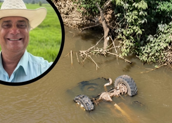 Pecuarista de Ariquemes morre após caminhonete cair de ponte sobre o Rio São João, na RO-257, em Rondônia