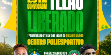 MACHADINHO: Prefeitura Convoca Torcida para Transmissão de Brasil x Marrocos no Centro Poliesportivo