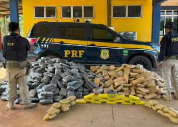 PRF apreende mais de uma tonelada de drogas escondida em caminhão na BR-364