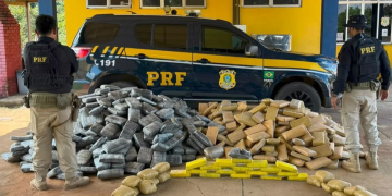 PRF apreende mais de uma tonelada de drogas escondida em caminhão na BR-364