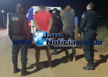 fuga cinematográfica termina com suspeitos detidos, rifles e carne de gado furtado apreendidos em jaru