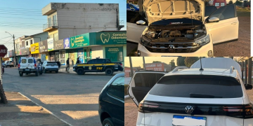 Polícia Militar e PRF apreendem veículo clonado e com restrição de roubo em Machadinho D’Oeste