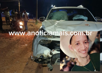 Motociclista morre ao ser colidido por Fiat Toro quando atravessava a Linha 625 para entrar no Savana Park em Jaru