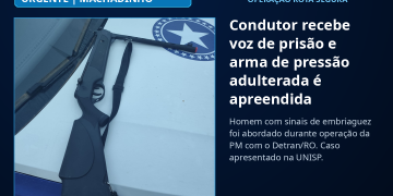 URGENTE | MACHADINHO: Homem com sinais de embriaguez recebe voz de prisão e tem arma de pressão adulterada apreendida em operação
