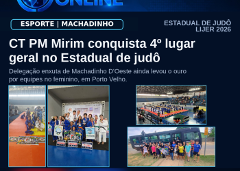 MACHADINHO: CT PM Mirim conquista 4º lugar geral no Estadual de Judô da LIJER 2026